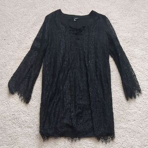 Buffalo David Bitton Black Lace Dress Size M